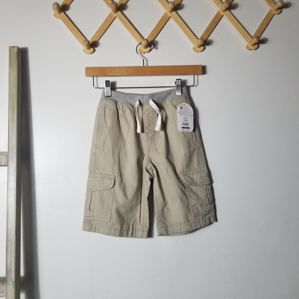 NWT WONDER NATION BOY'S TAN CARGO SHORTS SIZE 10/12 HUSKY